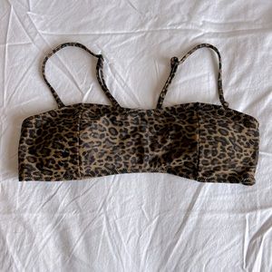 Kendall & Kylie Leopard Print Bikini Top